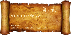 Mult Alfréda névjegykártya